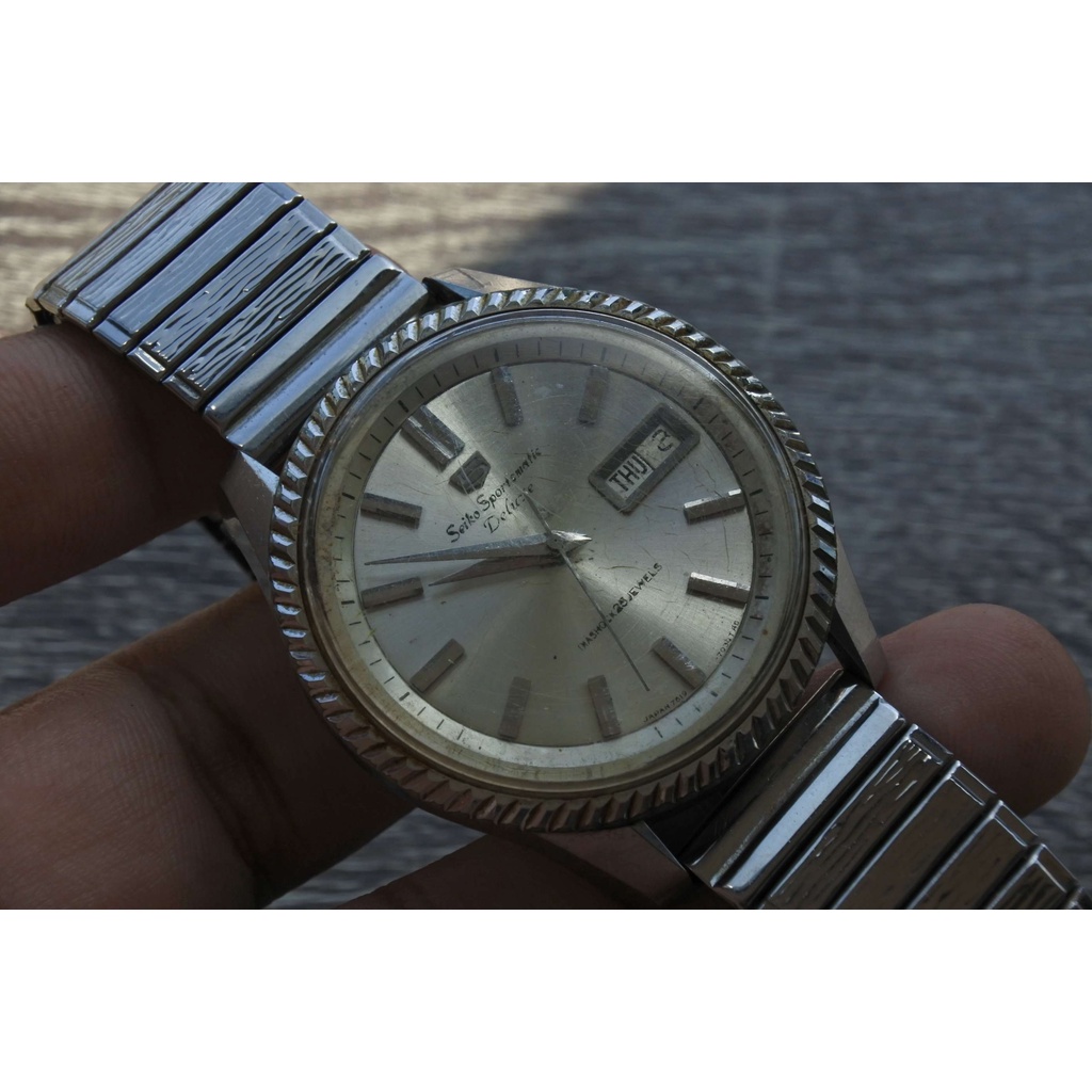 นาฬิกา Seiko Sportsmatic Deluxe 7619 7040 Vintage ผู้ชาย สายสแตนเลส แท้มือสองญี่ปุ่น ระบบ Automatic หน้าปัด 37mm