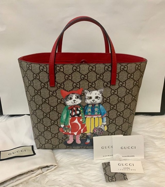 Gucci tote kids แมวคู่