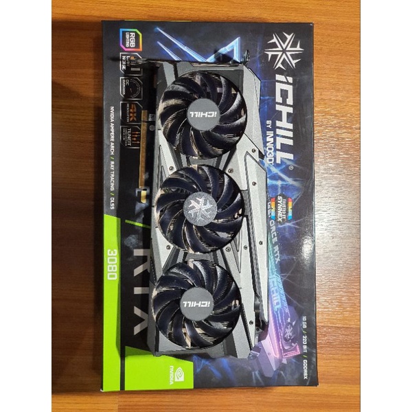 (มือสอง) การ์ดจอ GPU Nvidia Geforce RTX 3080 iChill Inno3D Graphics Card