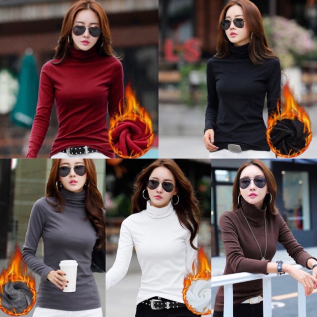 เสื้อลองจอนคอเต่า บุขนวูล ผ้านุ่มสบายตัวอุุ่นมากท้าให้ลอง