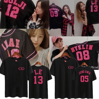 คอลูกเรือเสื้อยืด EXID LEGGO (ชื่อเมมเบอร์)S-5XL