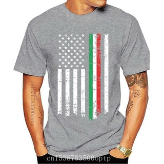 ใหม่ 2021 เสื้อยืดลําลองสําหรับผู้ชายแขนสั้นพิมพ์ลาย Italian Thine American Flag