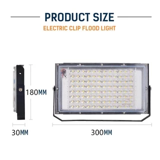 สปอตไลท์ ไฟสว่าง Spotlight LED 100W/150W/200W DC 12V-85V (ใช้ไฟ12V-85V) IP65 แสงขาว/แสงเหลือง สายยาว2เมตร