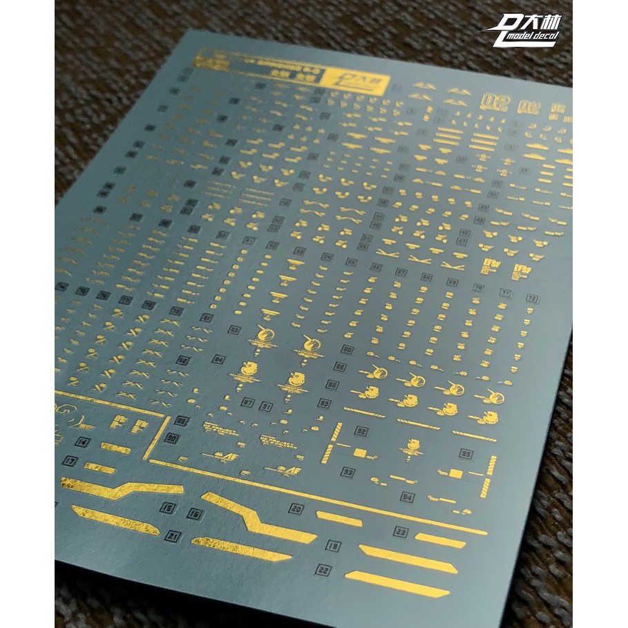 ดีคอลน้ำ [D.L. Darlin] RG23 RX-0(N) UNICORN GUNDAM 02 BANSHEE NORM(BRONZING GOLD) RG 1/144 Water Decal RG 23