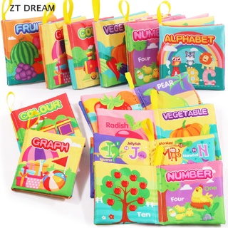 ZTD Baby Cloth Book Rattle Soft Shower Book Early Learning Educational Baby Toys 07