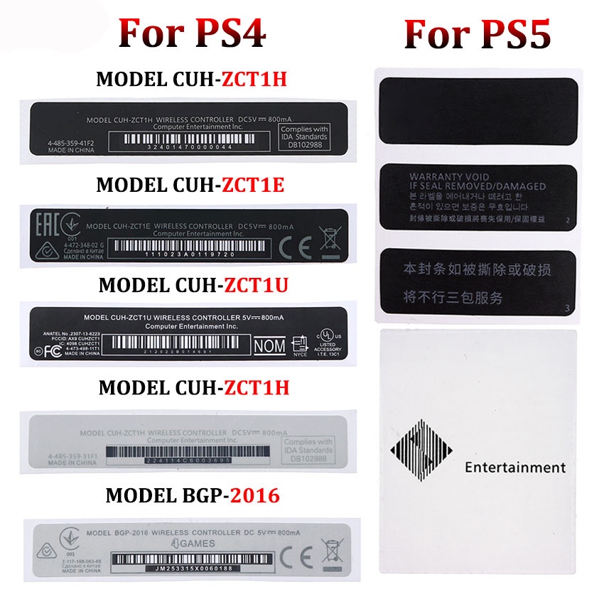 ที่อยู่อาศัย Shell Back Mark วางสติกเกอร์สําหรับ Sony PS4 Pro Slim Controller สติกเกอร์ปิดผนึกกล่องป้ายสติกเกอร์สําหรับ PS5