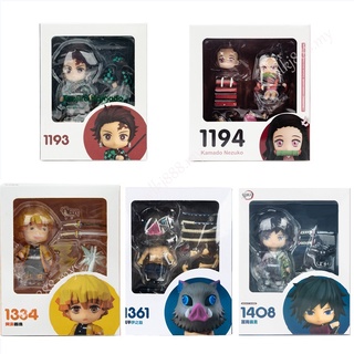 โมเดลฟิกเกอร์ Nendoroid Demon Slayer 1408 Nezuko 1194# Tanjirou 1193 Agatsuma Zenitsu 1334 Hashibira Inosuke 1361