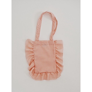 กระเป๋าผ้าระบายสก๊อตพีช TOBU totebag Peach gingham