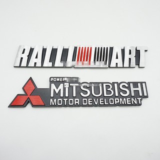 1 x RALLIART สติ๊กเกอร์ติดรถยนต์สำหรับ Mitsubishi