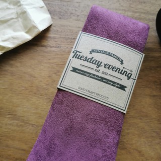 เนคไทสีม่วงลายสีพื้น Purple Magenta Spendy Necktie