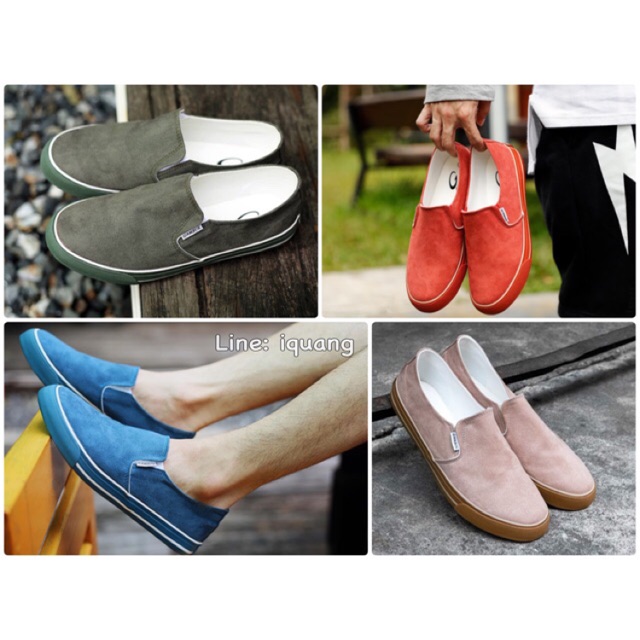 รองเท้าสลิปออน Gambol GB82087​ 40-46 พร้อมส่ง​ ลิขสิทธิ์​แท้ % หนังกลับ​ งานสวยมากๆคับ Slip-on