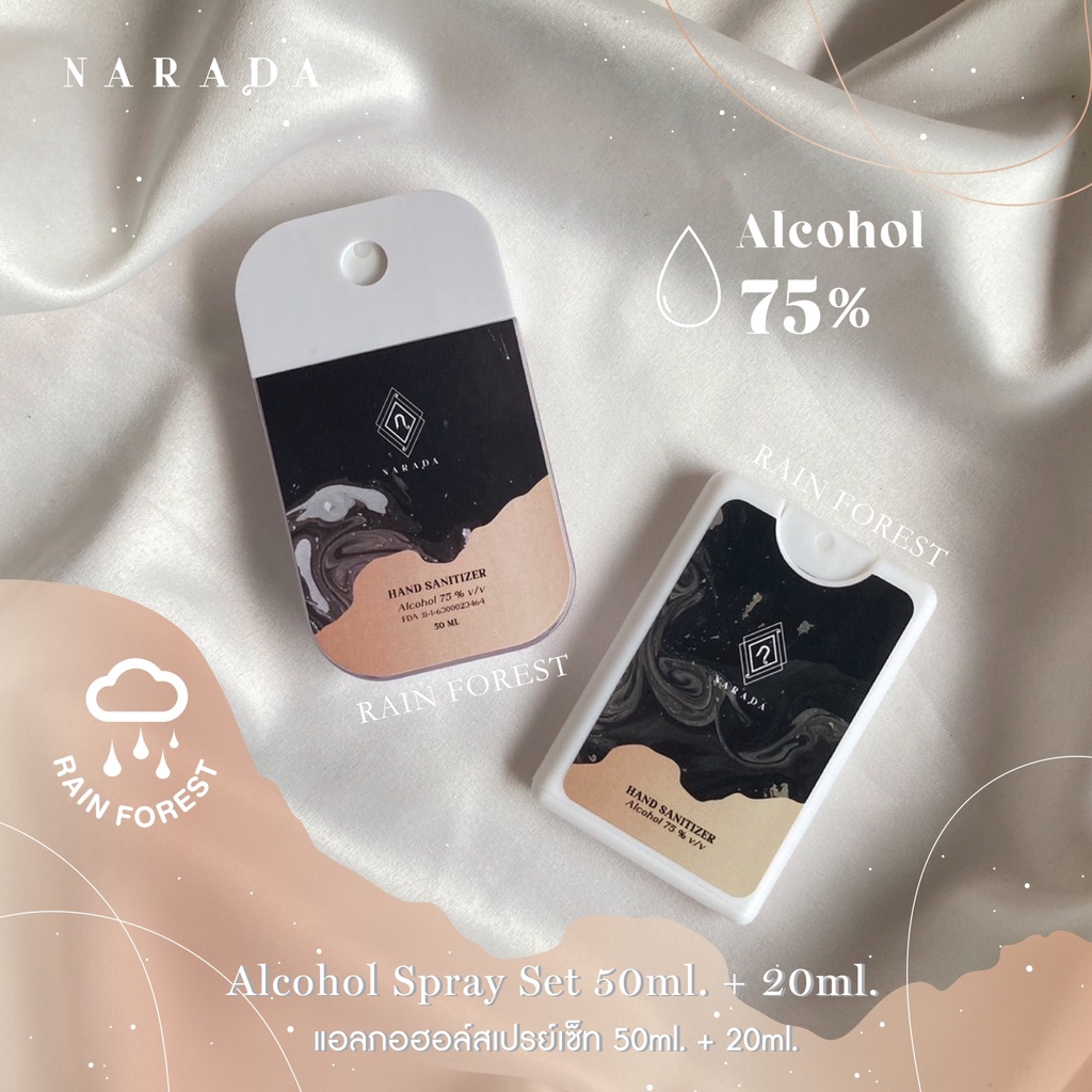 ❤️เซตโดนใจ❤️ราคาสบายกระเป๋าโดนใจจัดเลย1 เซทมี 2ชิ้น?มี2ขนาด50ml,20ml  by NaradaAsia❤️