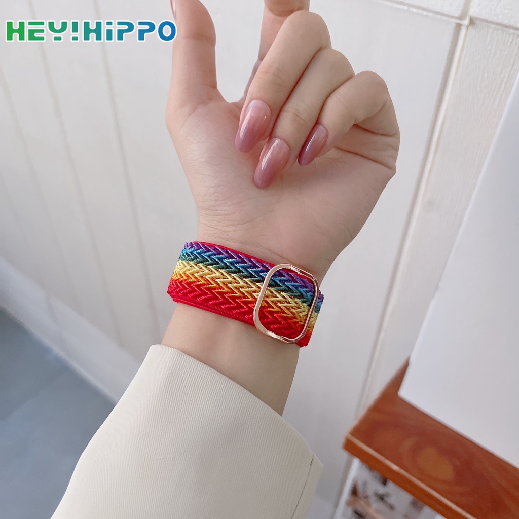 ใหม่ สายนาฬิกาข้อมือ ผ้า ปรับได้ง่าย สําหรับ iwatch band รูปที่ 4