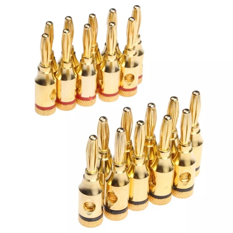 Banana Jack ปลั๊กกล้วย ชุบทอง 24K แจ็คเสียงลําโพงสายเคเบิ้ล สต็อกพร้อมส่งในไทย แพ็คส่งใน 24 ชม.