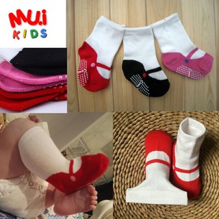 muikids ถุงเท้าเด็กมีกันลื่น สำหรับเด็กแรกเกิด-2ปี Board socks นุ่มใส่สบาย