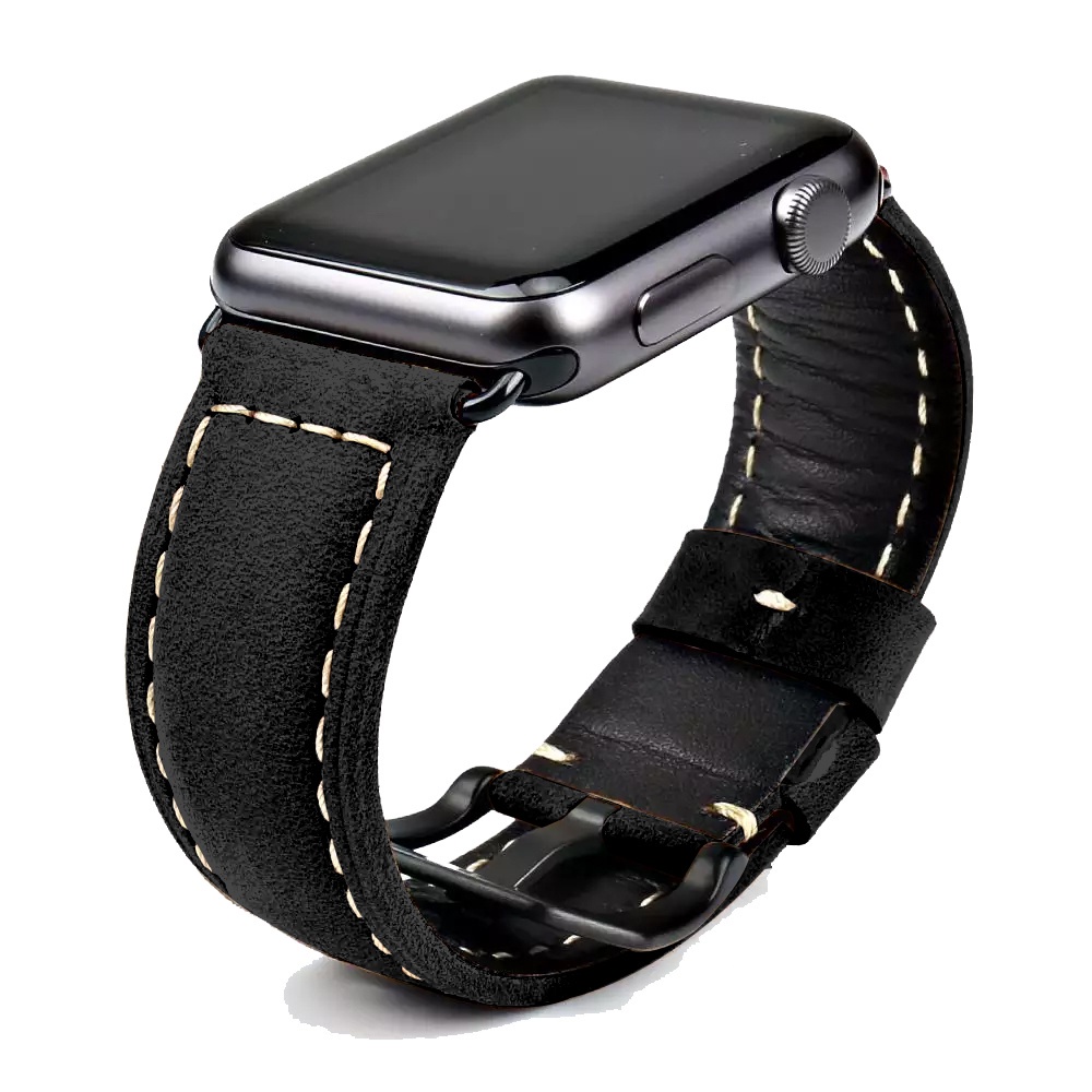 ►۞MLIFE - สายหนัง Apple Watch ทุกซีรีย์ 38mm 40mm สาย หนัง นาฬิกา - สายนาฬิกา Leather Band for Series 1 2 3 4 5 6 SE
