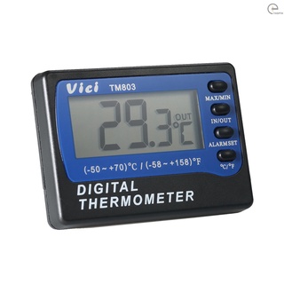 [T&amp;H] Vici เครื่องวัดอุณหภูมิดิจิทัล LCD ขนาดเล็ก หน้าจอแสดงค่าสูงสุด พร้อมโพรบ เข้าตู้เย็นได้