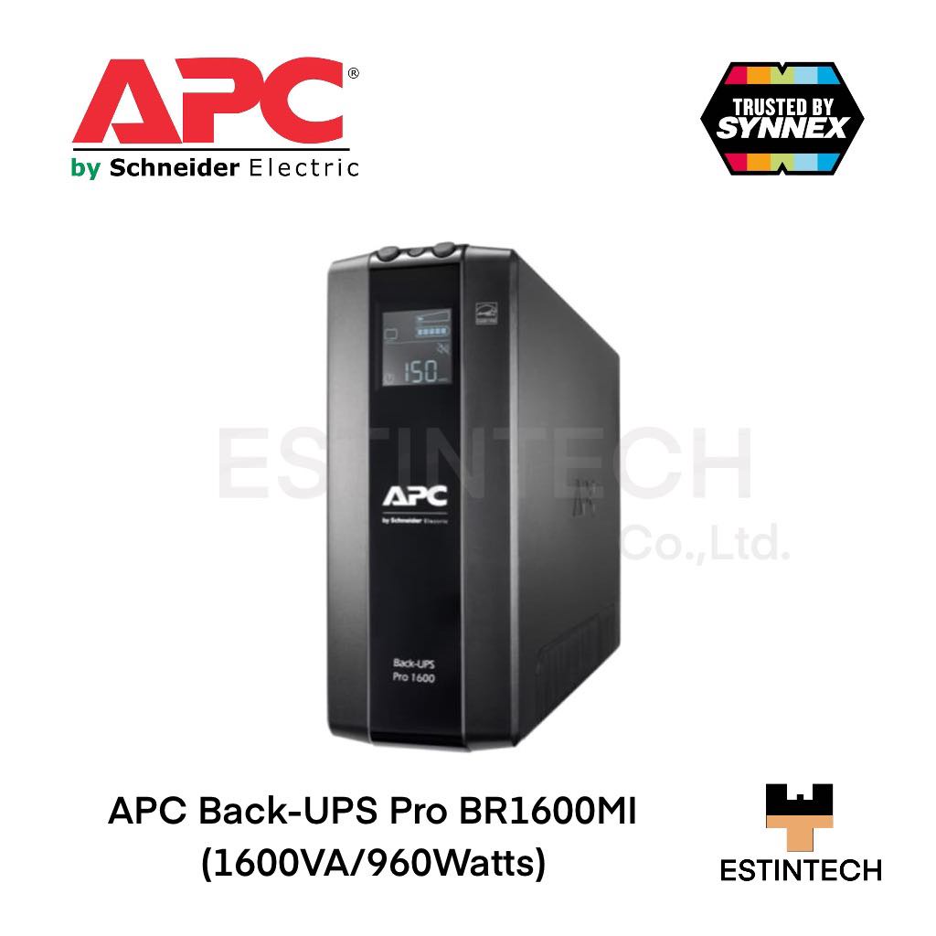 UPS (เครื่องสำรองไฟ ) APC Back-UPS Pro BR1600MI (1600VA/960Watts) ของใหม่ประกัน 2ปี