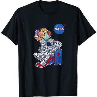 เสื้อยืดผ้าฝ้ายพรีเมี่ยม เสื้อยืด พิมพ์ลายนักบินอวกาศ NASA Playground Adventure