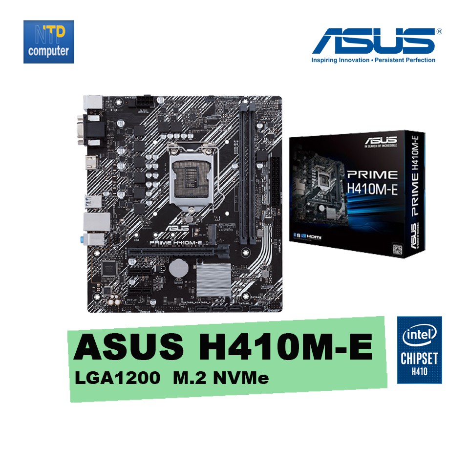 Mainboard (เมนบอร์ด) Asus Prime H410M -E m-ATX M.2 support สำหรับ intel gen 10