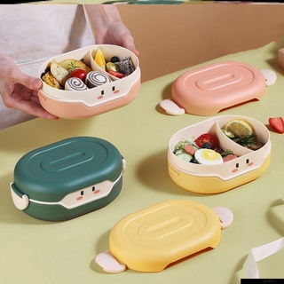 Robot Shape Cartoon Bento Box Lunch Box Grid Design Bento Box for Picnic Sandwich Box