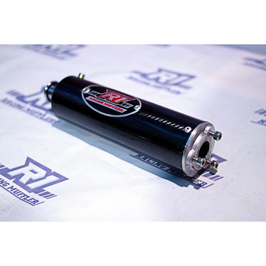 Vespa racing Carbon r1 racing Exhaust Siliner ขนาด 2.5 นิ้ว Crunchy Sound