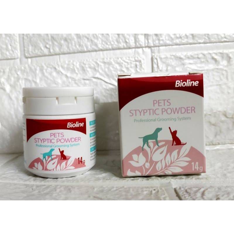 ผงห้ามเลือด Pet Styptic Powder Bioline 14g. สุนัข แมว นก หนู กระต่าย