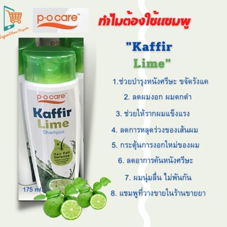 P.O.CARE Kaffir Lime Shampoo แชมพู แชมพูสระผมหอมๆ แชมพูลด แชมพูมะกรูด HAIR FALL  175ml