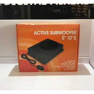 ตู้ลำโพงเบสบ๊อก ACTIVE SUBWOOFER ขนาน10นิ้ว กำลังวัตต์ 600W 8"10"S