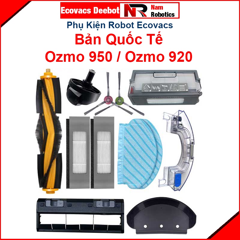 อุปกรณ์เสริม Brush Edge Brush Roll ตัวกรอง Hepa Ecovacs Deebot Ozmo 950 & Ozmo 920