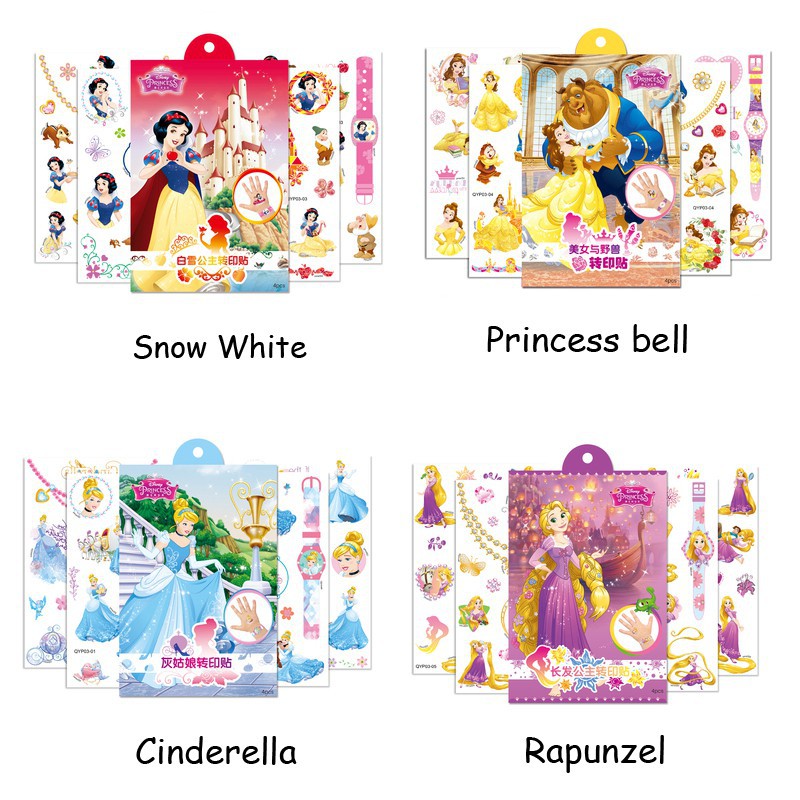 สติกเกอร์รอยสัก ลายการ์ตูน สำหรับเด็ก，สติกเกอร์ลายการ์ตูน，สติ๊กเกอร์รอยสัก， tattoo stickers Avengers cars PAW Patrol Disney แอเรียล