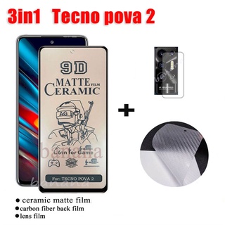 3in1 Infinix note 10 pro Ceramic matte film for Infinix note10 Tecno Pova 2 Screen Protector Camera lens Protective Film