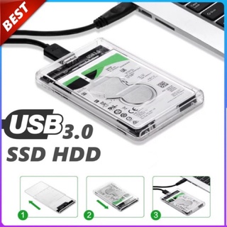 2.5-Inch SATA 3.0 To USB 3.1 UASP Type C Hard Drive Disk Box HDD External Enclosure SATAHDD And SSD -Trans กล่องพร้อมสาย