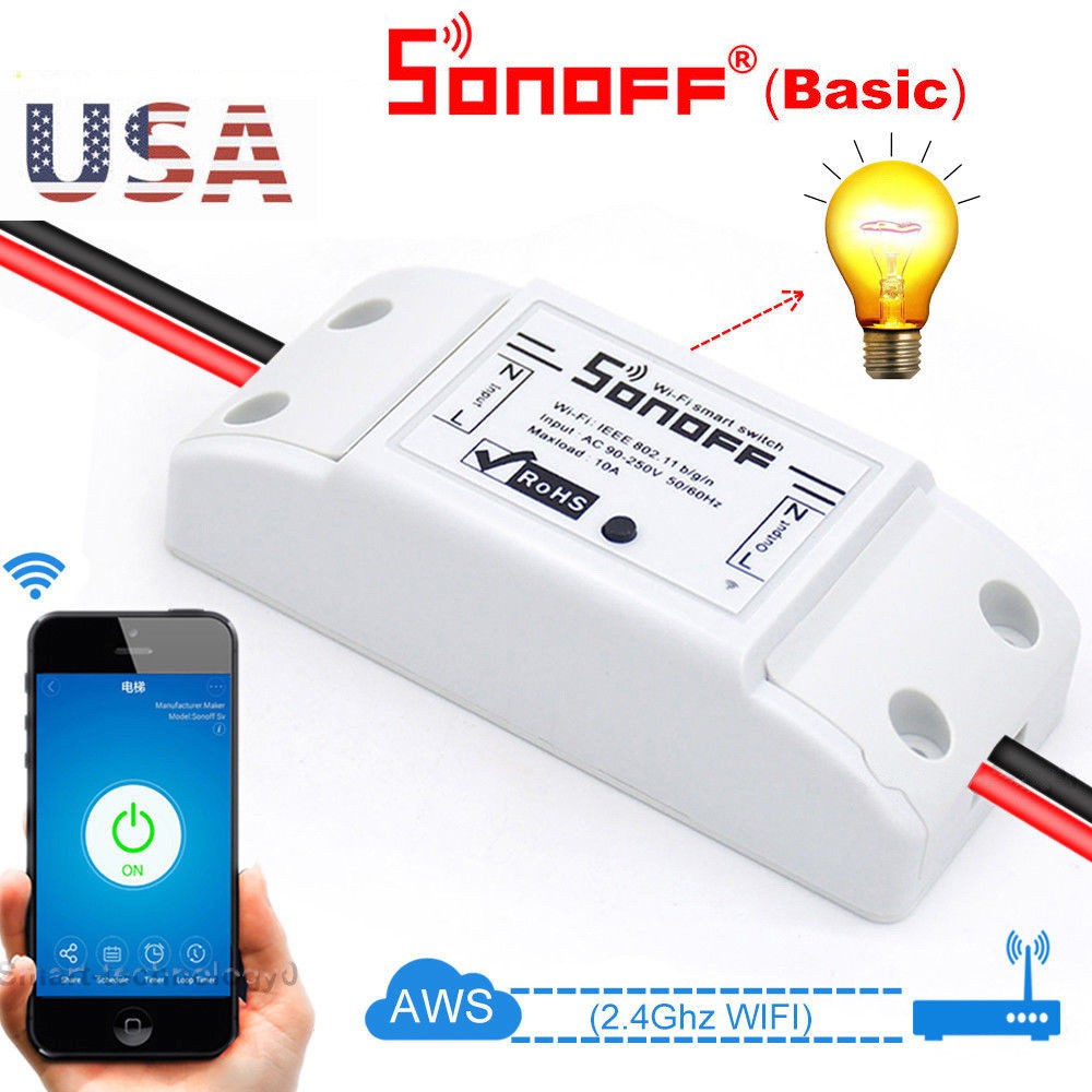 Sonoff 4CH Intelligent Module Socket WiFi Wireless RF Remote Automation