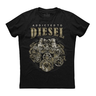 oversize T-shirt เสื้อยืดแขนสั้นลําลอง คอกลม ผ้าฝ้าย 100% พิมพ์ลาย Addicted To Diesel สไตล์คลาสสิก ใส่สบาย สําหรับผู้ชาย