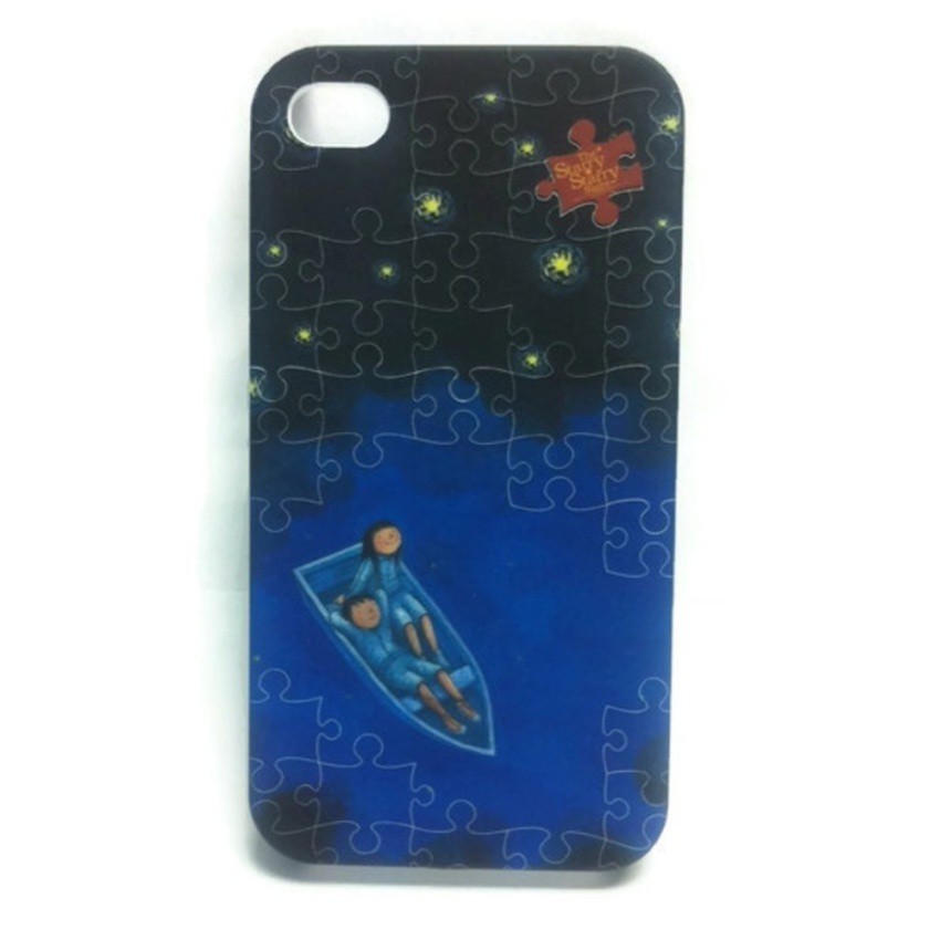 MS Jimmy SALLING Hard Case for iPhone 4/4s (Blue)
