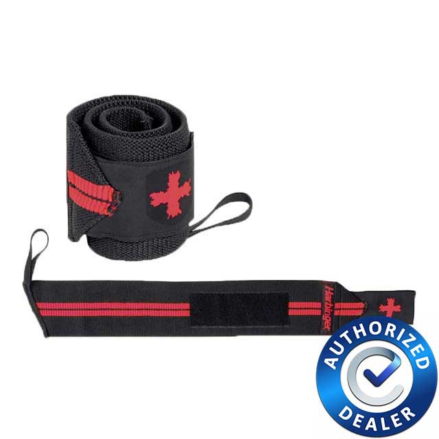 Harbinger | สายรัดข้อมือยกน้ำหนัก Red Line Thumb Loop Wrist Wraps