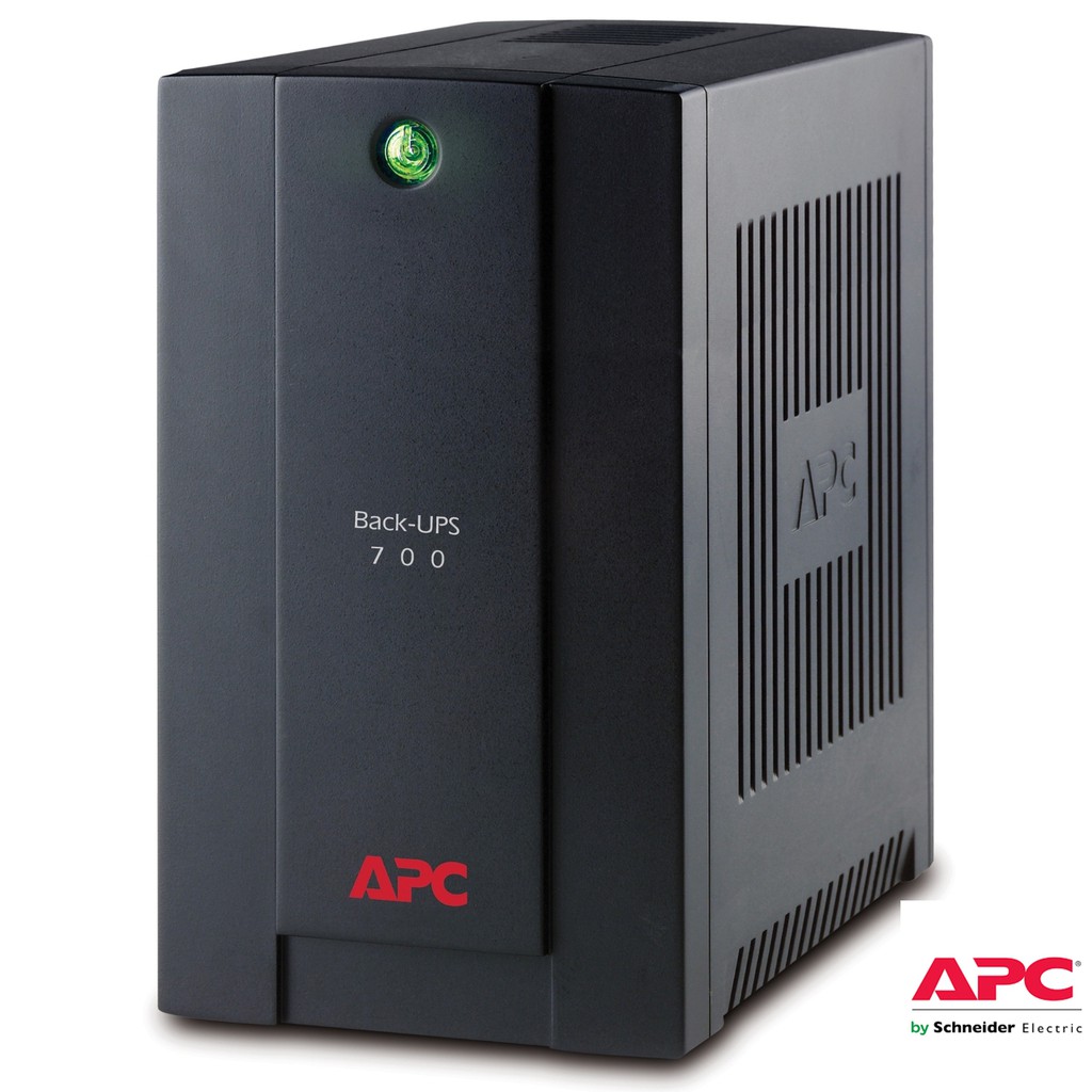 UPS (เครื่องสำรองไฟ) APC Back-UPS 700VA/390Watts 230V, AVR, Universal and IEC Sockets (BX700U-MS)