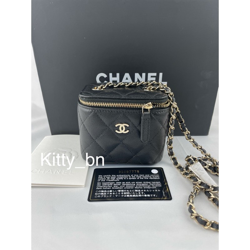 New) Chanel Mini Vanity Caviar Black GHW (Hologram 31) Fullset (Ori Rec)