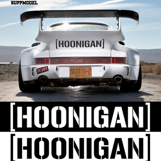 ⏲Hoonigan Print Car Decals ประตูหน้าต่าง Self-Adhesive Racing สติ๊กเกอร์สะท้อนแสง