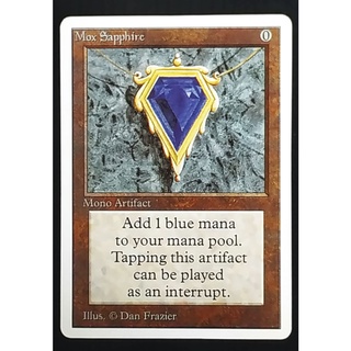 MTG Card Blue Core - White Frame Card - Mono Artifact - Mox Sapphire (Magic: The Gathering - English Proxy Card)