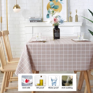 ผ้าคลุมโต๊ะ สี่เหลี่ยม แบบหนาtablecloth กันน้ำ bmhome