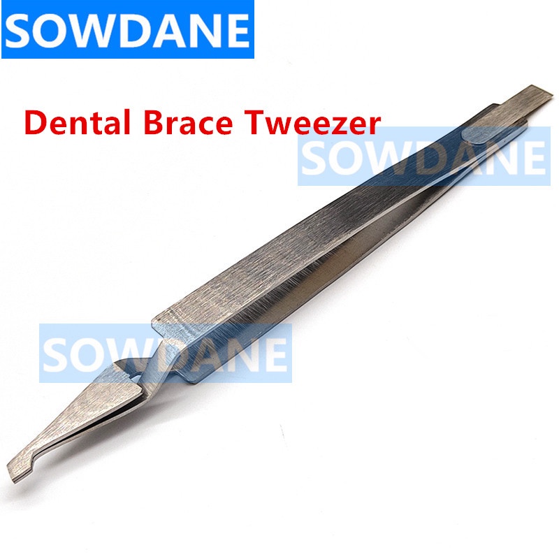 Dental Oral Care Tweezer Orthodontic Bracket Bonding Tweezer Brace Holder Placer Dental Brace Placin