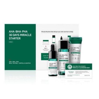 (ของแท้พร้อมส่ง) ซัมบายมี เซ็ท4ชิ้น เซทลดสิว หน้าใส Some by mi AHA-BHA-PHA 30 Days Miracle Starter 4 Kit คุ้มที่สุด !