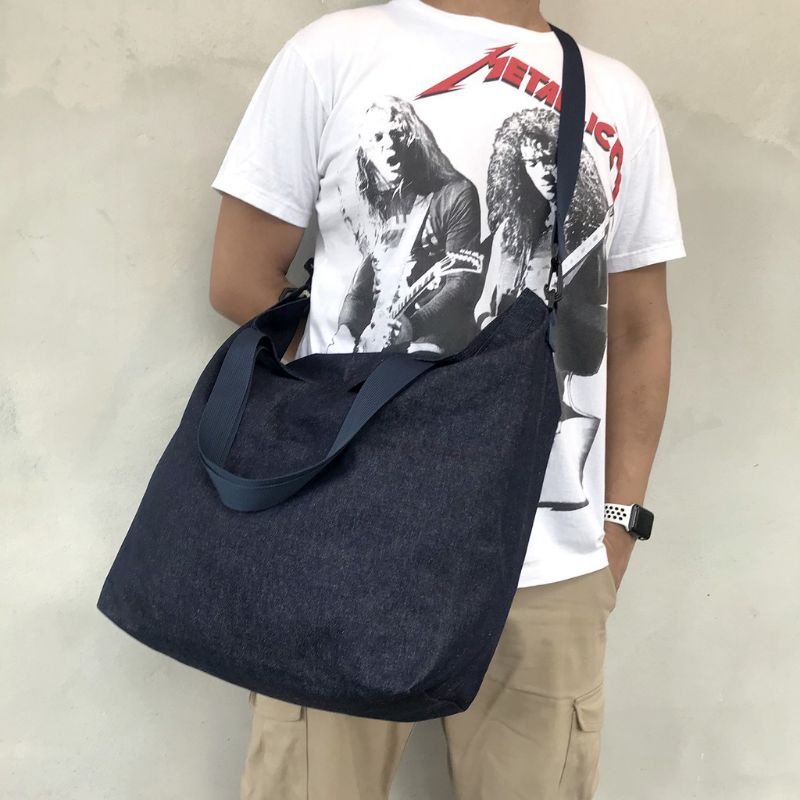 กระเป๋าผ้าแคนวาสใบใหญ่ มี2สาย สายปรับได้