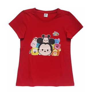 Disney TsumTsum T-Shirt เสื้อยืด TT16 001 สีแดง