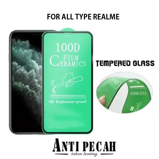 TEMPERED GLASS CERAMICS 100D ANTI-BREAK REALME NOTE 70 60 C75 C75X C61 C63 C51 C53 C1 C2 C3 C11 C12 
