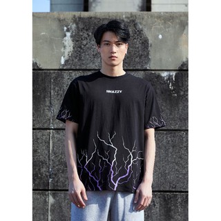 เสื้อยืด SNAZZY Purple Strom T-Shirt เสื้อยืดชาย เสื้อยืดคอกลม เสื้อสตรีท