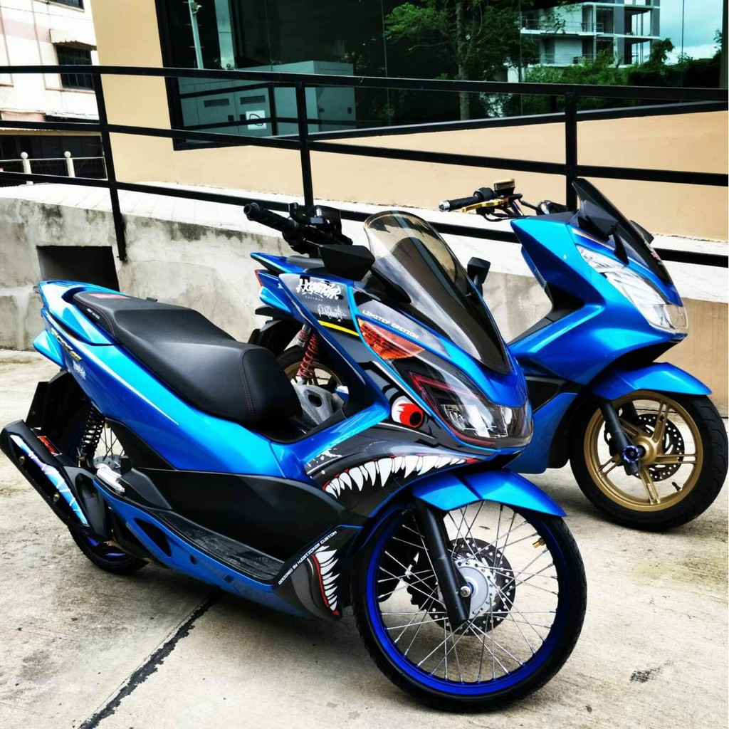 สต กเกอร Pcx 15 17 ลายห วฉลาม Shopee Thailand