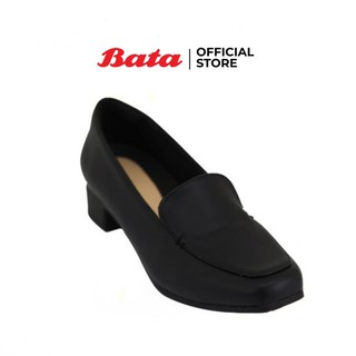 Bata บาจา รองเท้าคัทชู รองเท้าทางการ ใส่ทำงาน  ส้นสูง 1.5 นิ้ว  Dress แบบสวม ปิดส้น สีดำ รหัส 6516904